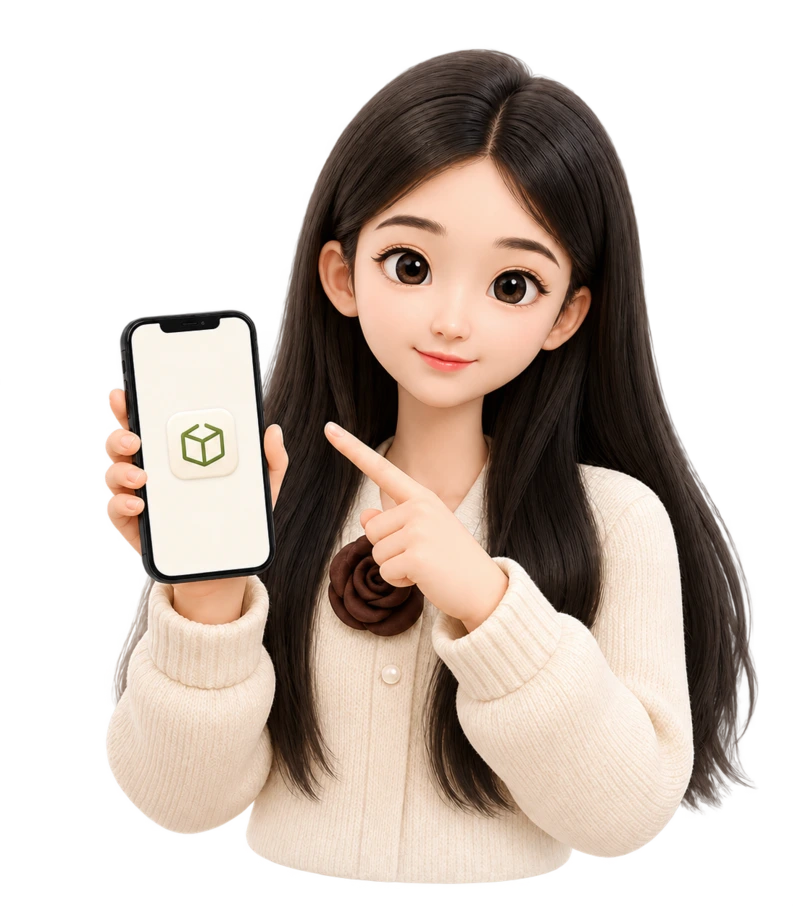 她正在演示安装步骤